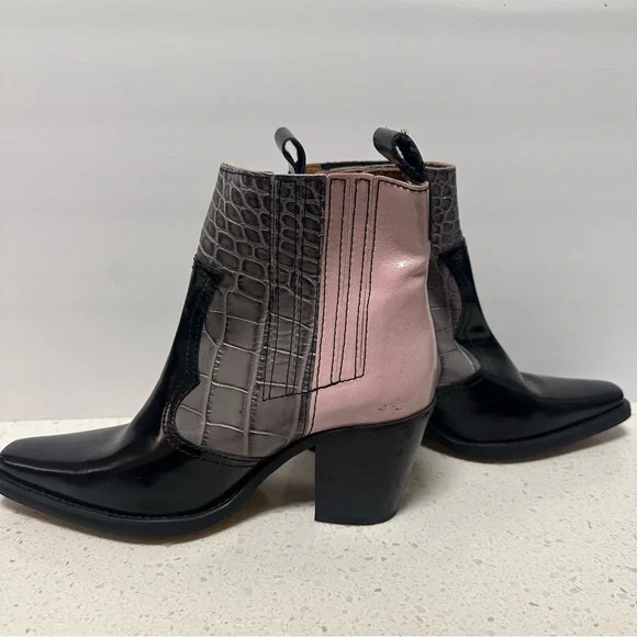 Ganni Multicolor Western Booties 39